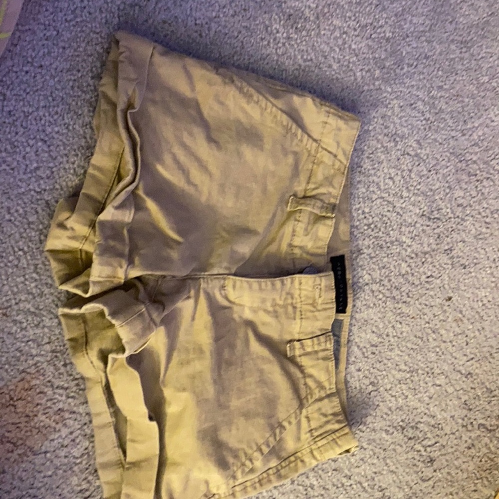 Aeropostale tan jean shorts size 2 worn once!!